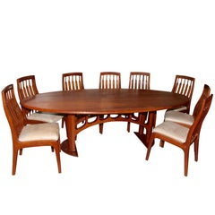 Vintage 1994 Randy Bader Cherry Custom Dining Suite