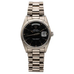 1994 Rolex Day-Date 36 18239 18K WG Auto Black Dial 36mm