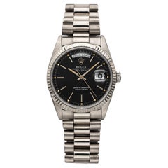 1994 Rolex Day-Date 36 18239 18K WG Auto Black Dial 36mm