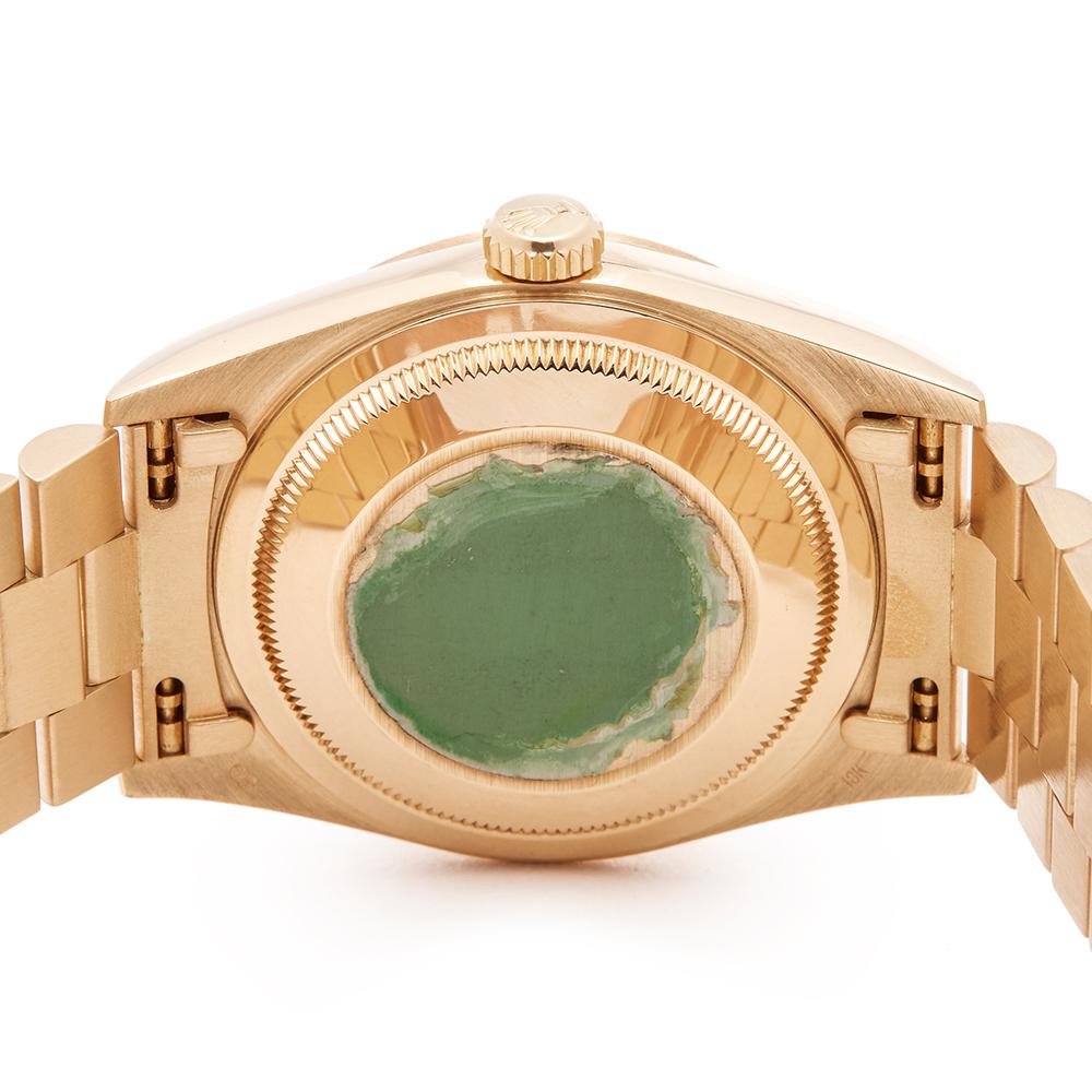 Men's 1994 Rolex Day-Date Fossilised Limestone Yellow Gold 18238 Wristwatch