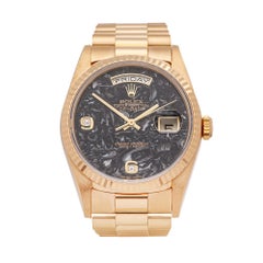 1994 Rolex Day-Date Fossilised Limestone Yellow Gold 18238 Wristwatch