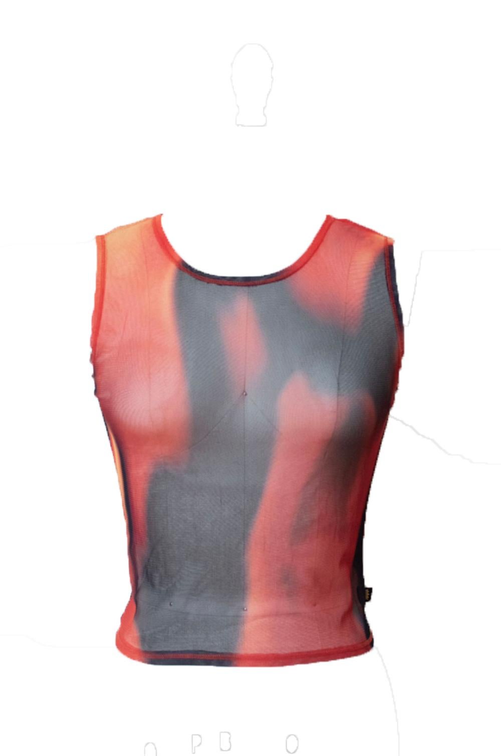 1994 Todd Oldham Flame Tee Sheer (Braun)