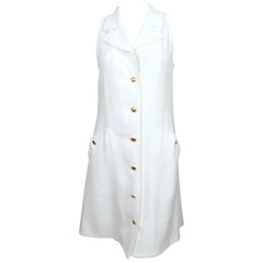 1994 TOM FORD for GUCCI ribbed dress with gold interlocking G buttons