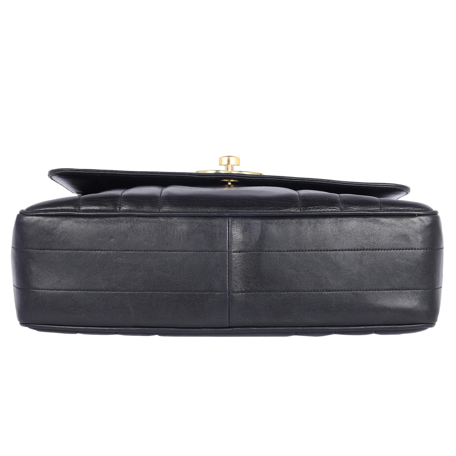 1994 Vintage Chanel Mademoiselle Jumbo Flap Top Handle Bag For Sale 5