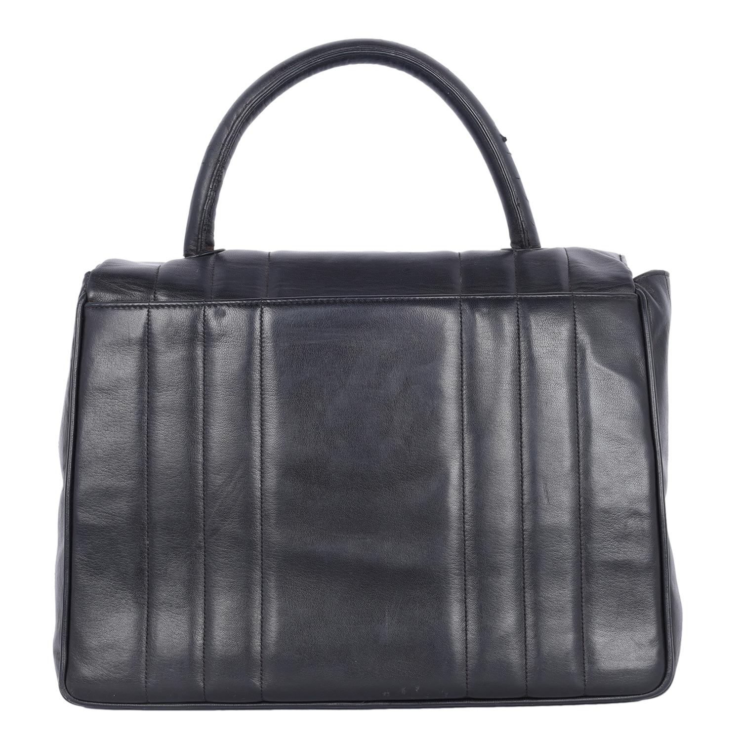1994 Vintage Chanel Mademoiselle Jumbo Flap Top Handle Bag For Sale 3