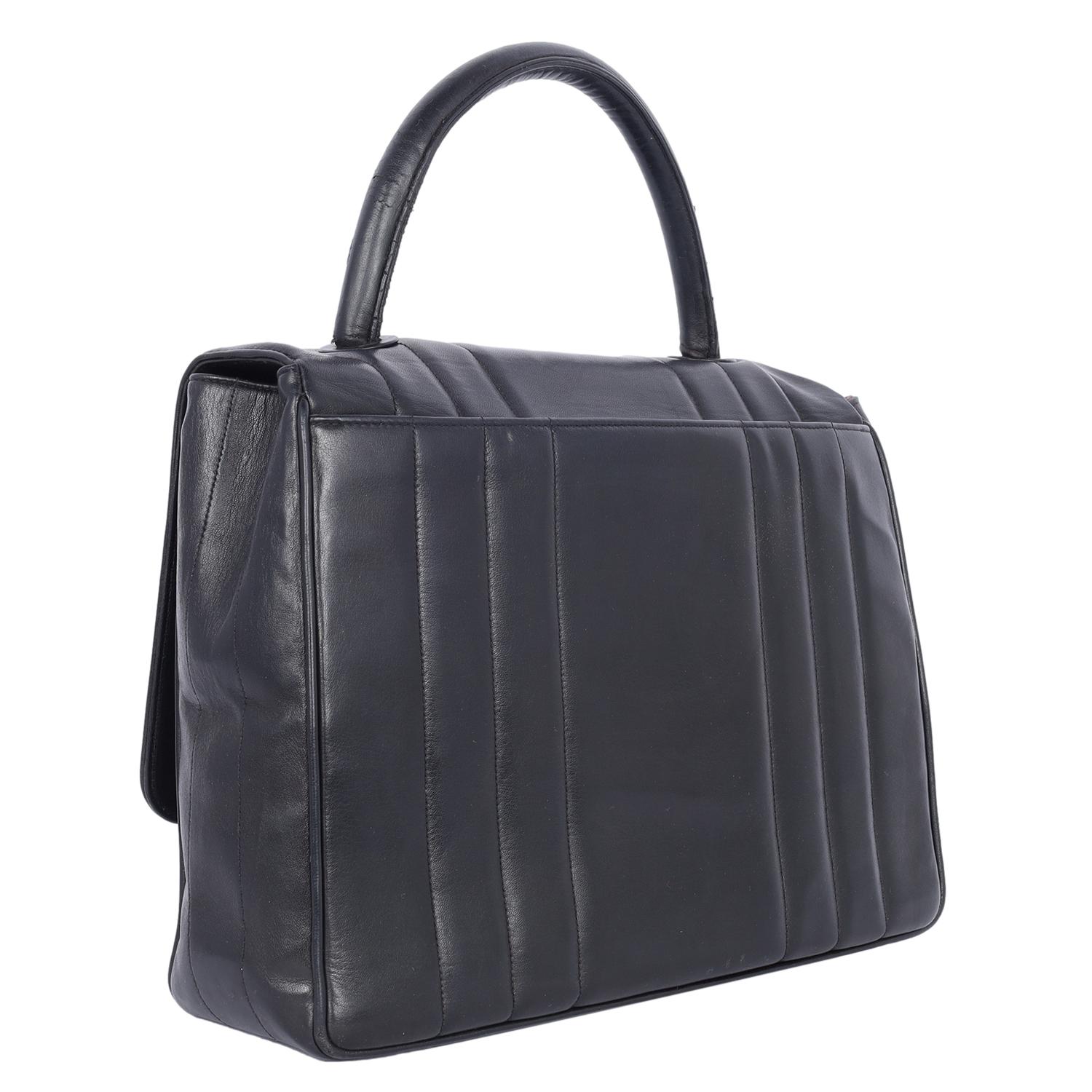 1994 Vintage Chanel Mademoiselle Jumbo Flap Top Handle Bag For Sale 3