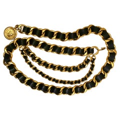 Chanel Triple Chain Belt - 9 For Sale on 1stDibs