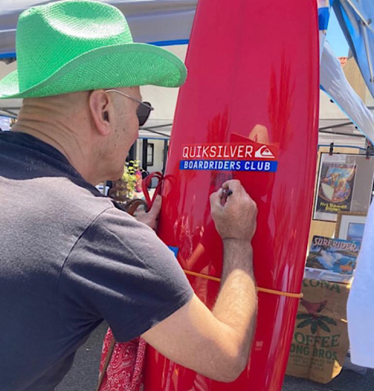 1994 Tabla de surf Vintage Quiksilver Boardriders Club shapeada por Peter Schroff finales del siglo XX
