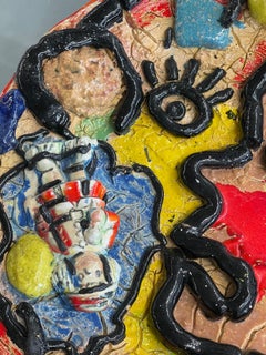 1994 Viola Frey "Self Portrait" Pottery Charger