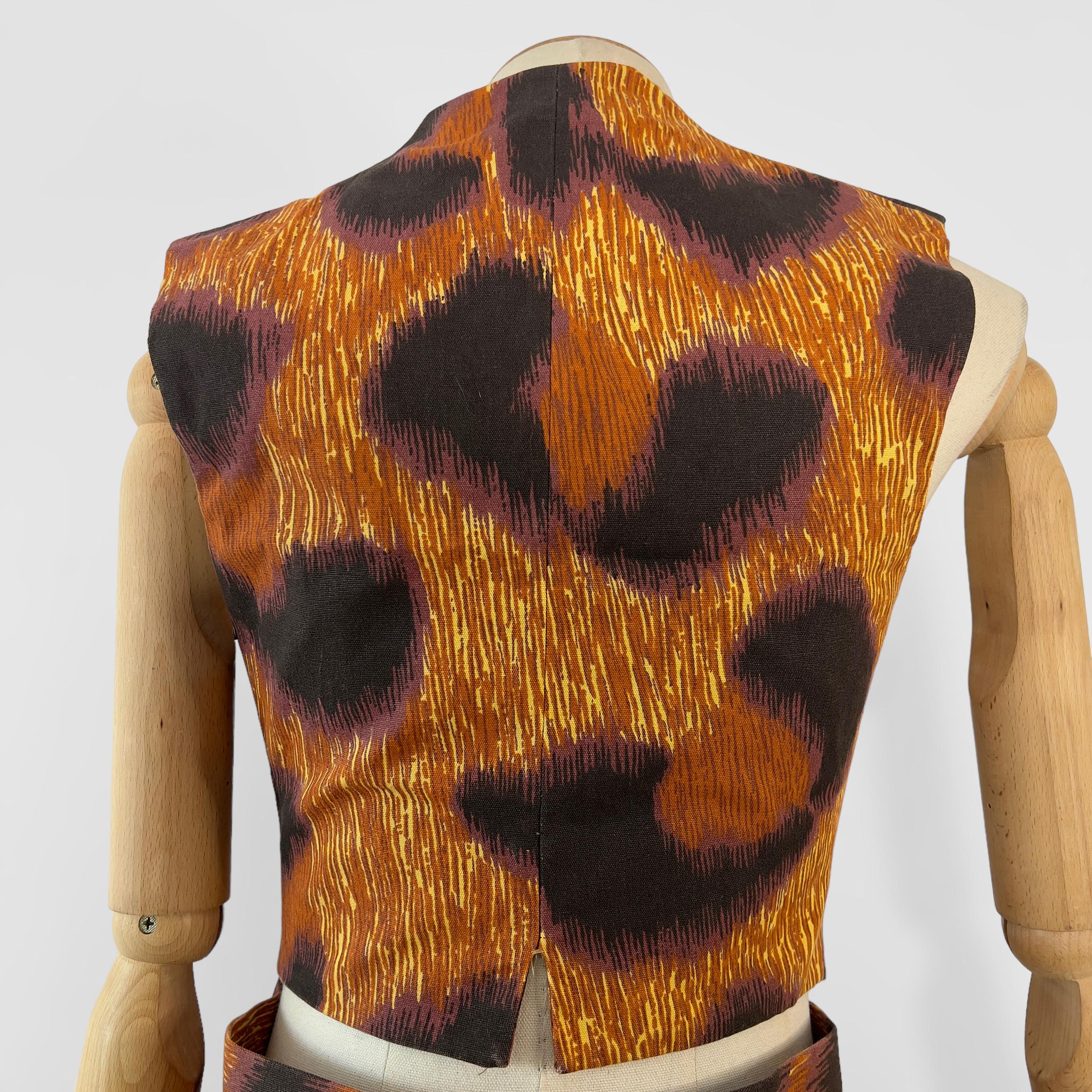 1994 Vivienne Westwood 3-piece Leopard skirt, vest and jacket suit   For Sale 4