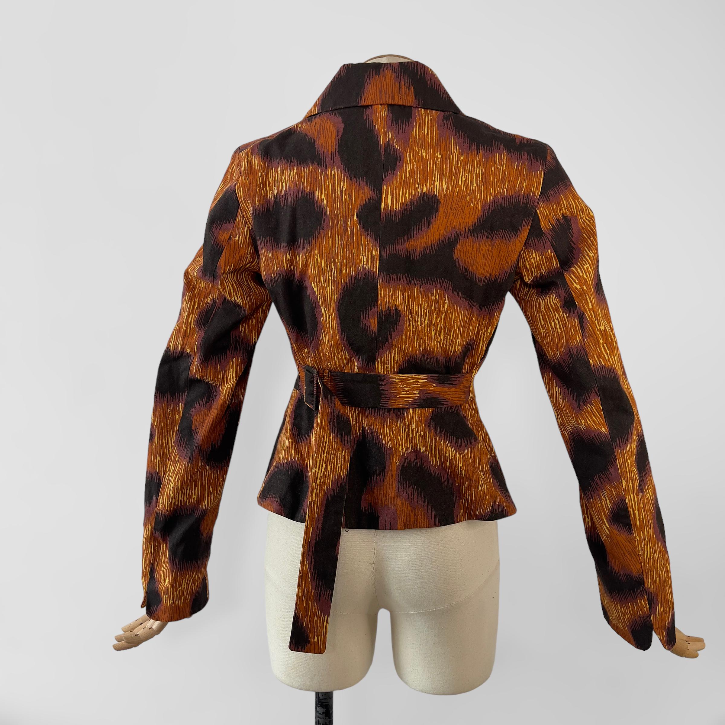 Brown 1994 Vivienne Westwood 3-piece Leopard skirt, vest and jacket suit   For Sale