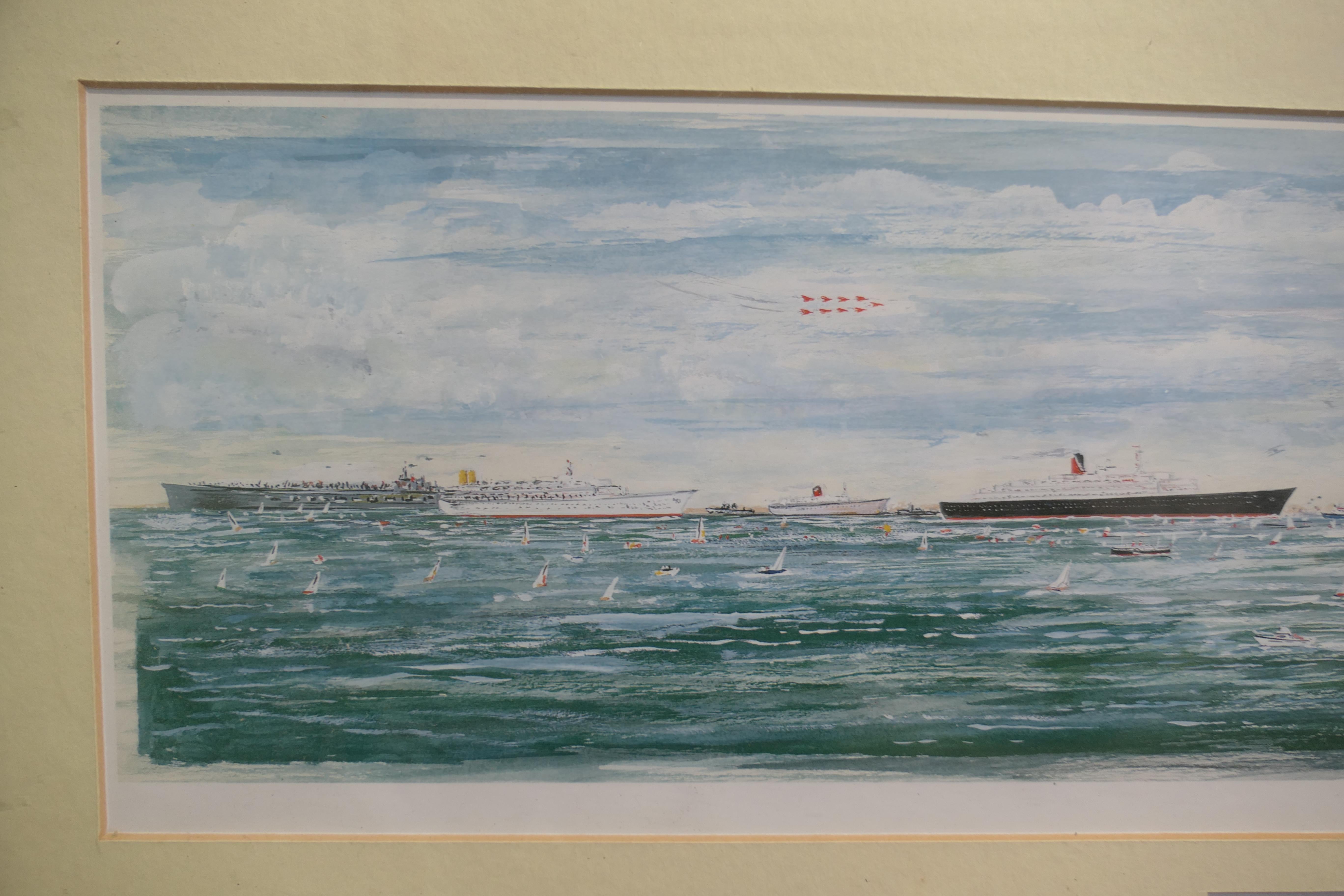 1994 Acuarela, Revisión de la Flota de Spithead por Mike Miller en Bueno estado para la venta en Godshill, Isle of Wight