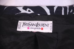 1994 Yves Saint Laurent black and white crop jacket