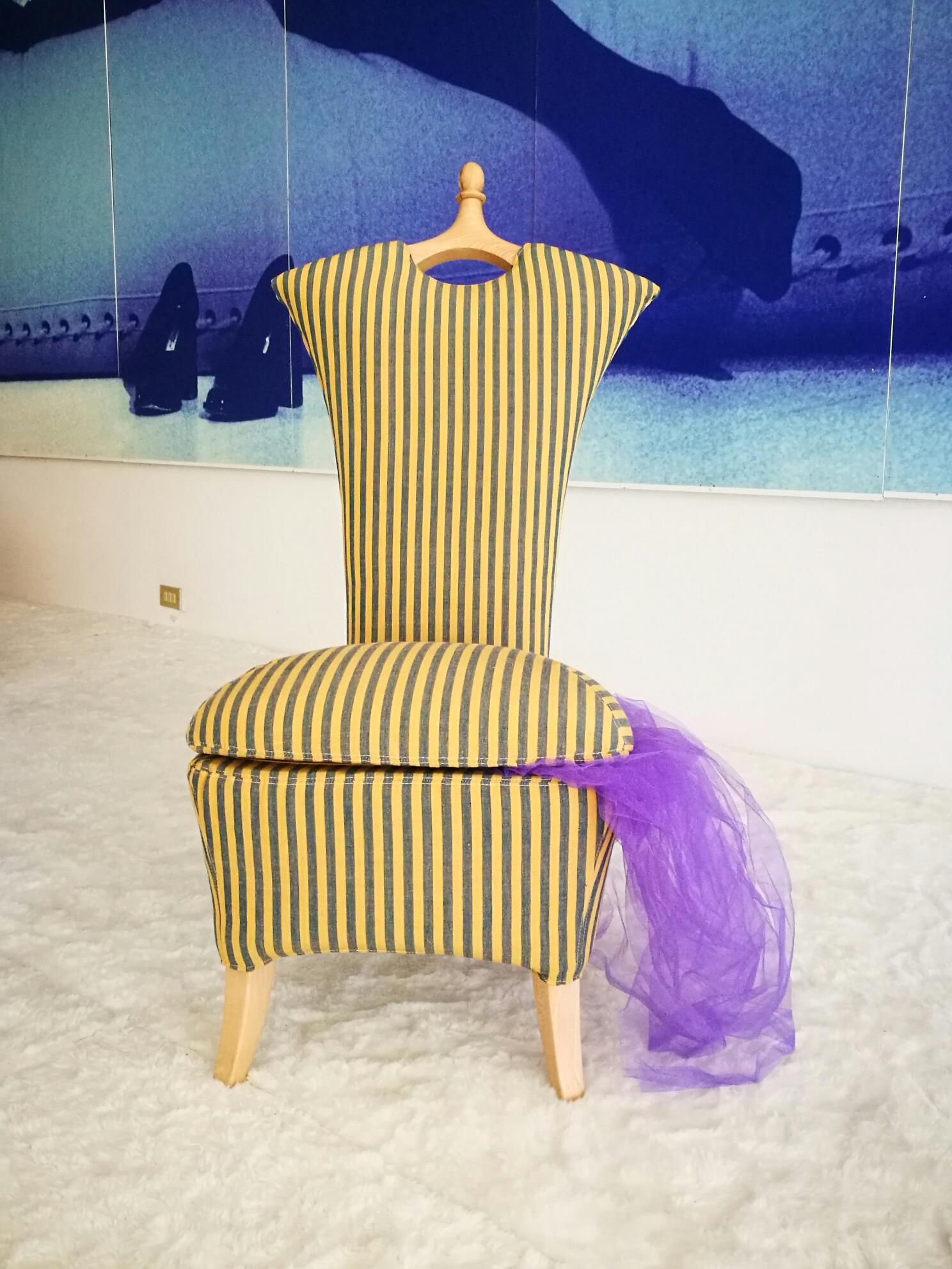 Fabric 1994s Ancella Armchair Project by M. Lovi for Giovannetti Collezioni For Sale
