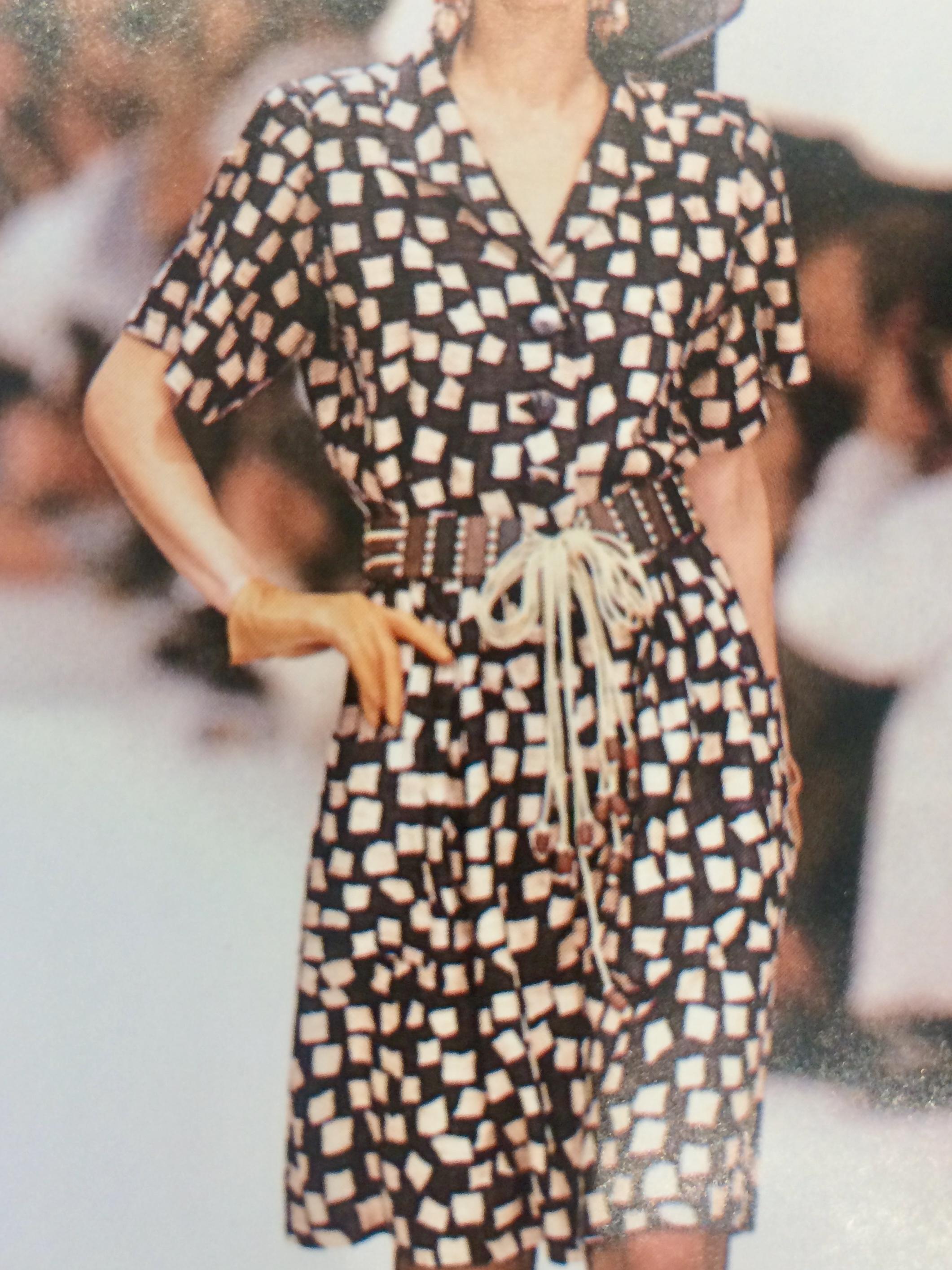 1994s Catwalk Summer Yves Saint Laurent Silk African Dress  2