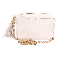 1995/1996 Vintage Chanel Camera Bag - ivory leather