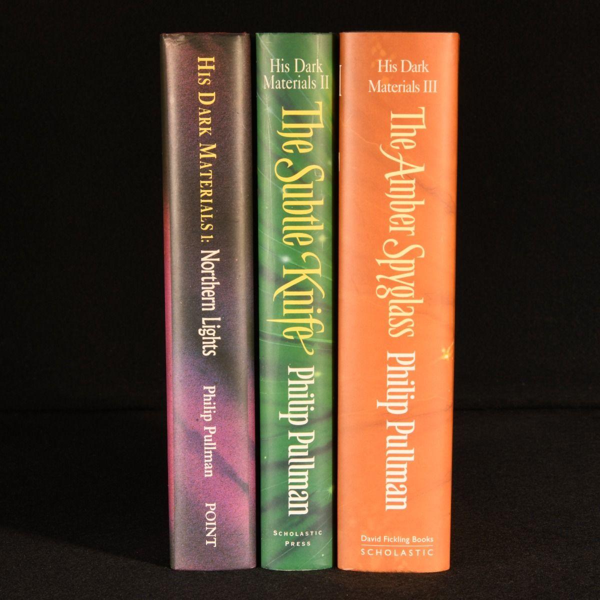 A complete first impression set of Philip Pullman's popular fantasy series, each volume is signed by the author to a bookplate.

The complete 'His Dark Materials' trilogy, each volume being signed by the author to a bookplate.

Each volume is the