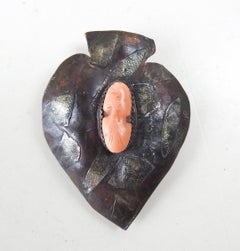 1995 Alejandro Sifuentes Milagro Heart Brooch or Pendant