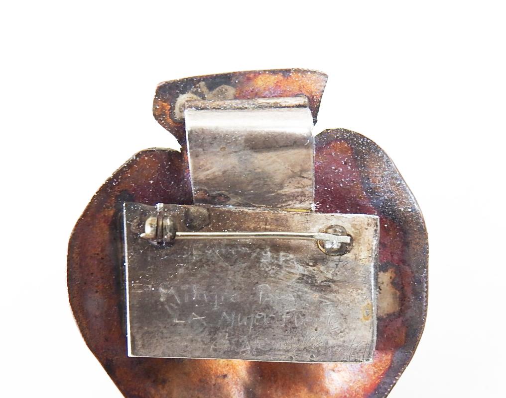 American 1995 Alejandro Sifuentes Milagro Heart Brooch or Pendant For Sale