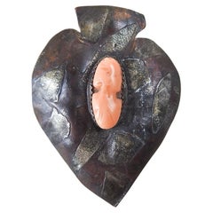 1995 Alejandro Sifuentes Milagro Heart Brooch or Pendant