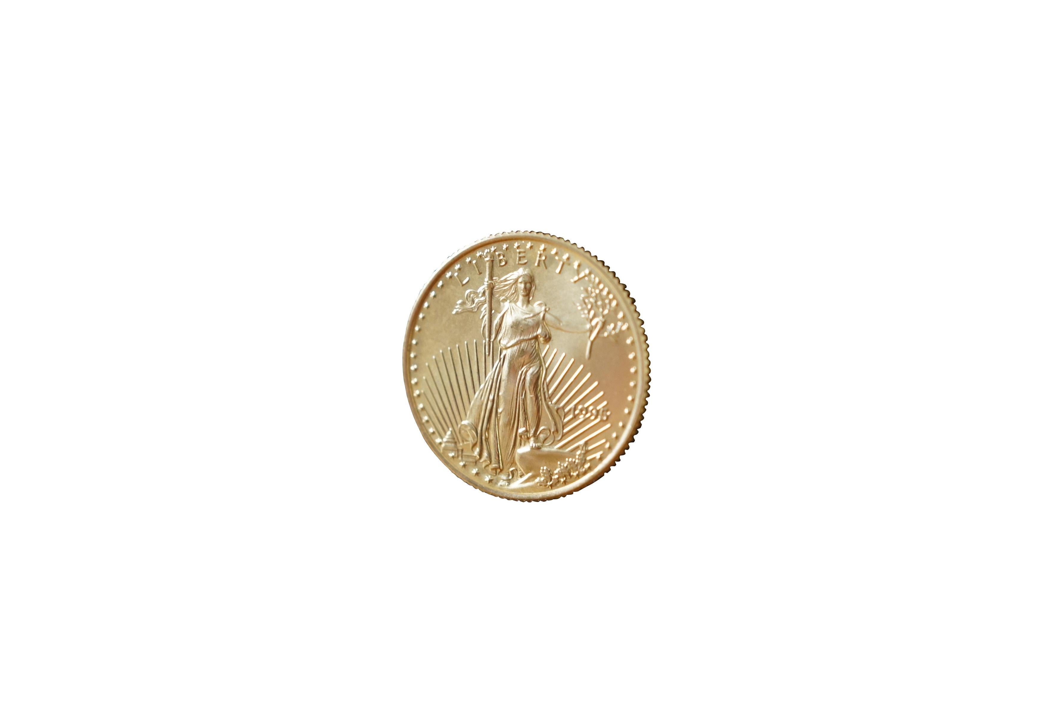 1995 American Liberty Eagle 1/4 oz 22K Fine $10 Goldmünze US Währung 8,5g (Amerikanische Klassik) im Angebot