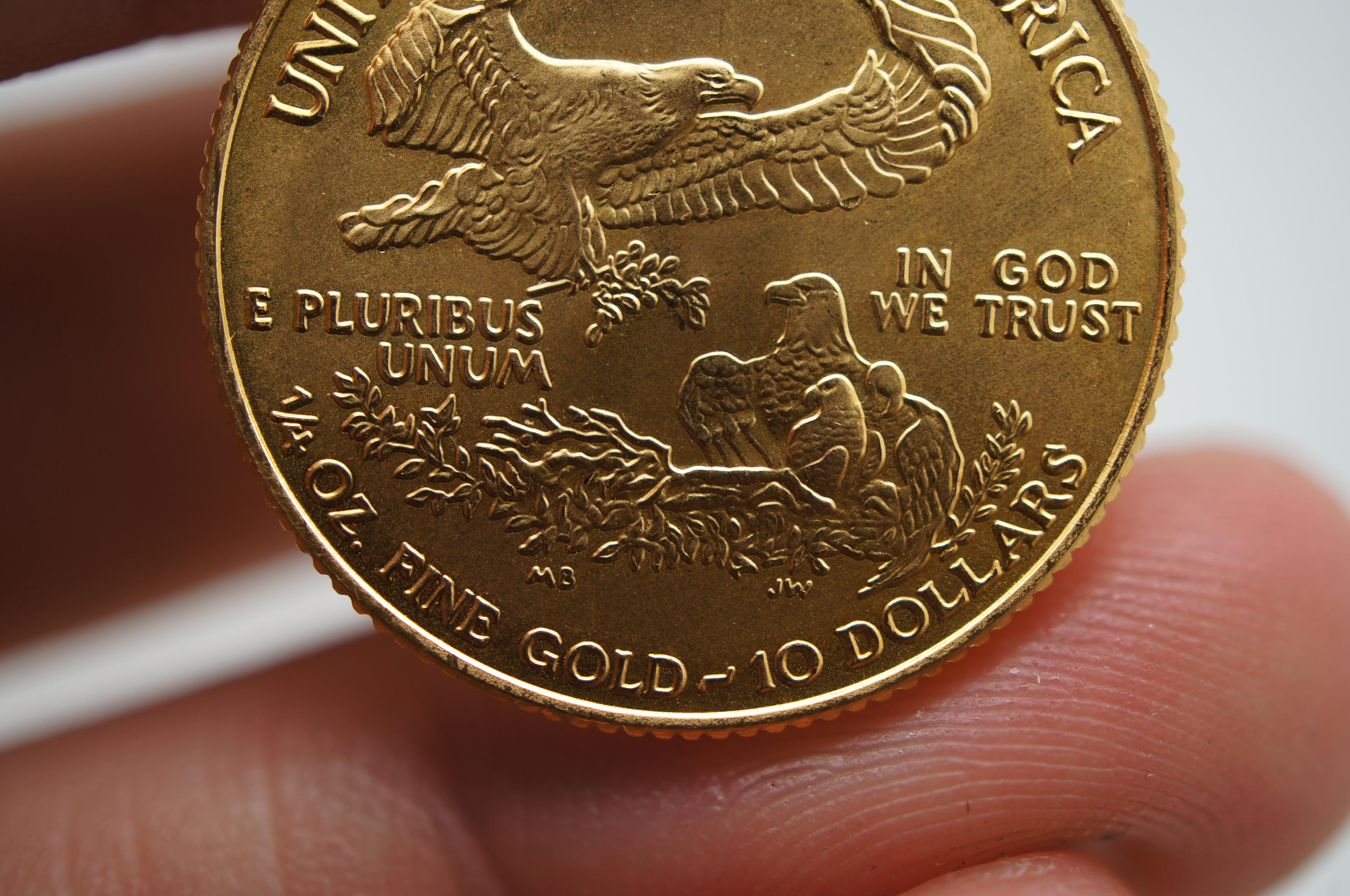 1995 American Liberty Eagle 1/4 oz 22K Fine $10 Goldmünze US Währung 8,5g im Angebot 2
