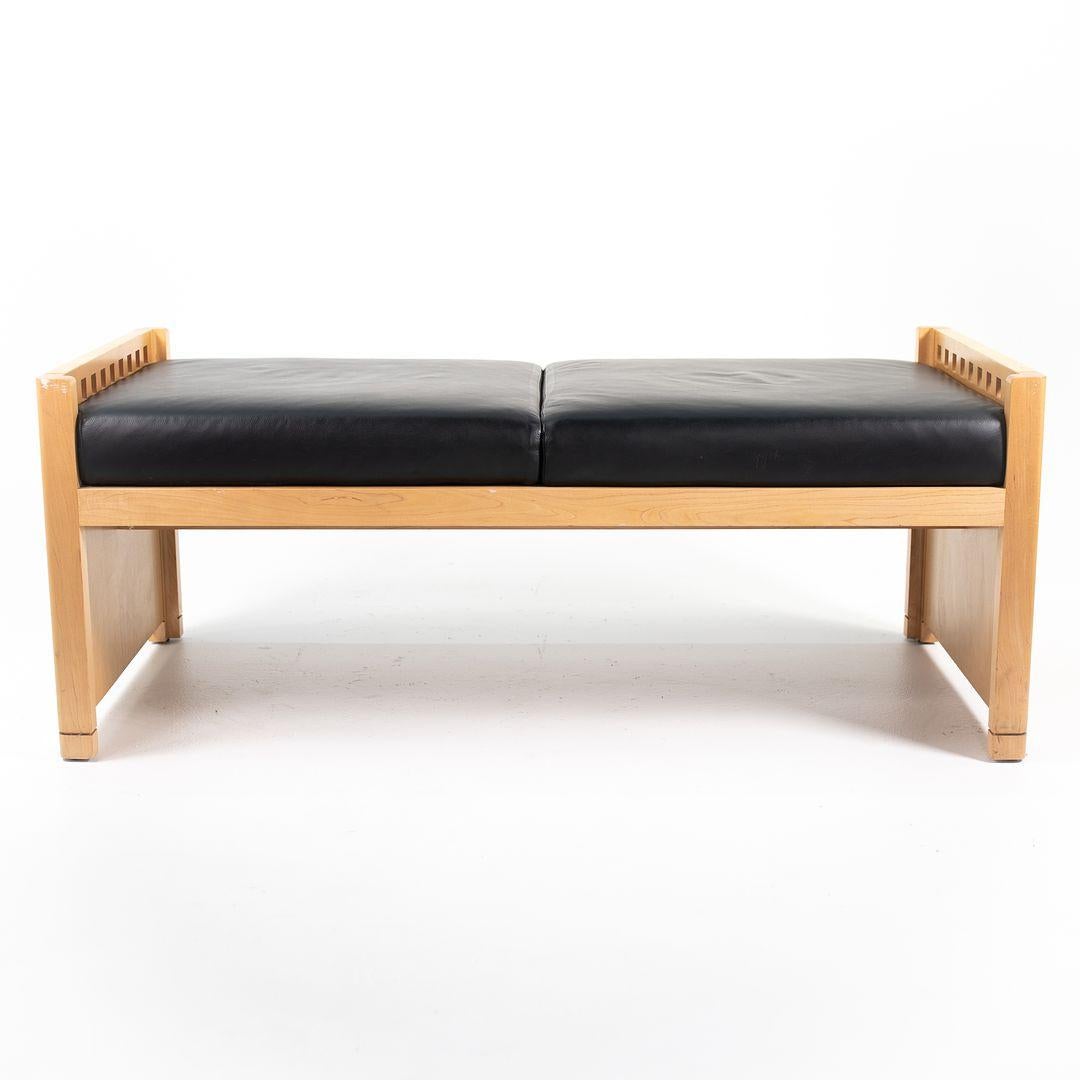 Moderne Banc Mission à 2 places en cuir Brian Kane pour Metropolitan Furniture, 1995 en vente