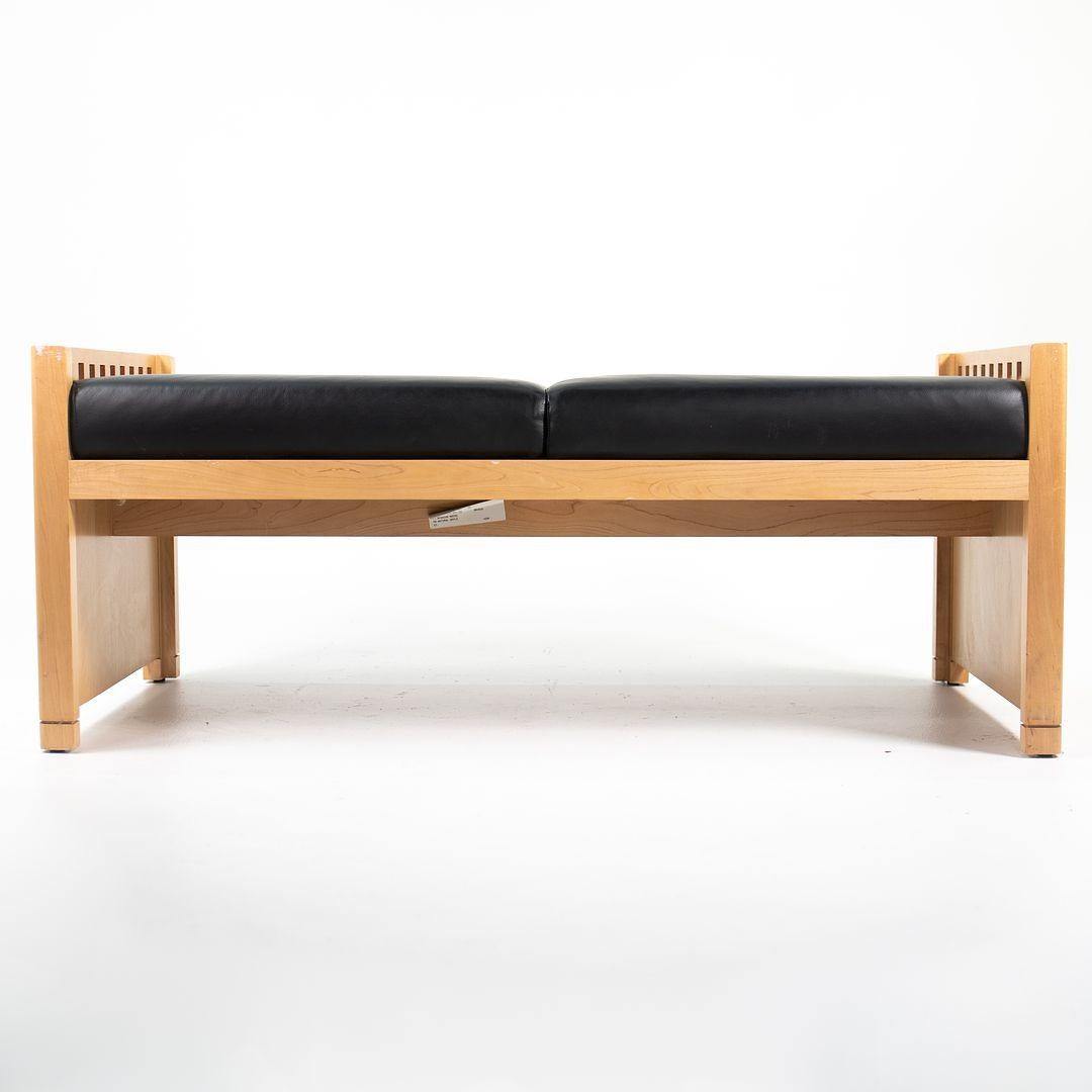 Fin du 20e siècle Banc Mission à 2 places en cuir Brian Kane pour Metropolitan Furniture, 1995 en vente
