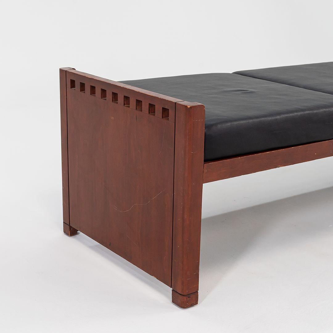 Moderne Banc Mission à 3 places en cuir Brian Kane pour Metropolitan Furniture, 1995 en vente