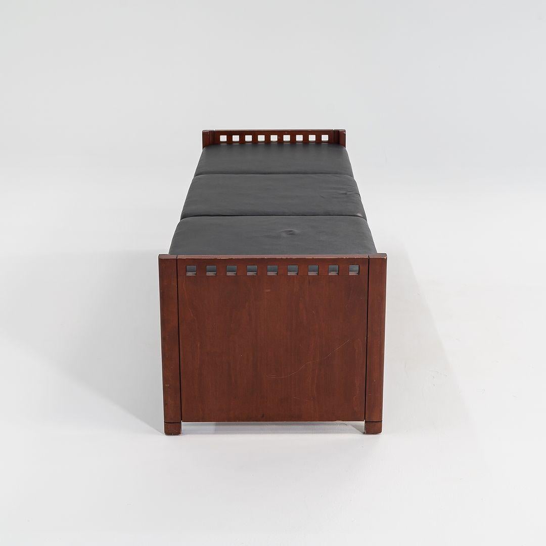 Banc Mission à 3 places en cuir Brian Kane pour Metropolitan Furniture, 1995 Bon état - En vente à Philadelphia, PA
