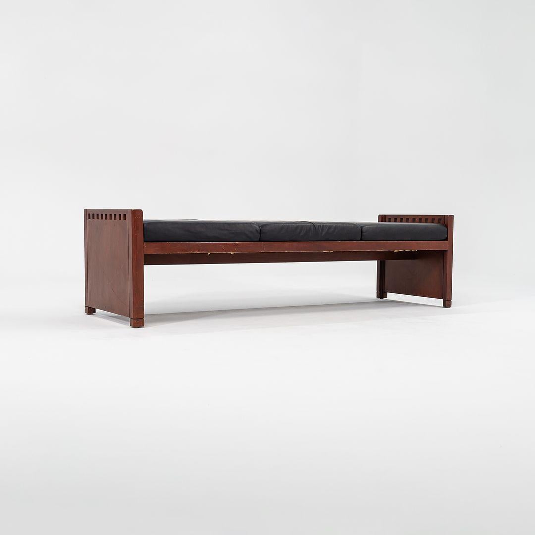 Mousse Banc Mission à 3 places en cuir Brian Kane pour Metropolitan Furniture, 1995 en vente