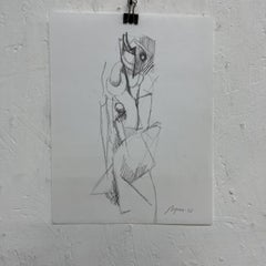 1995 Byron Gálvez Mexico Abstract Modernism Artwork Pencil White Paper