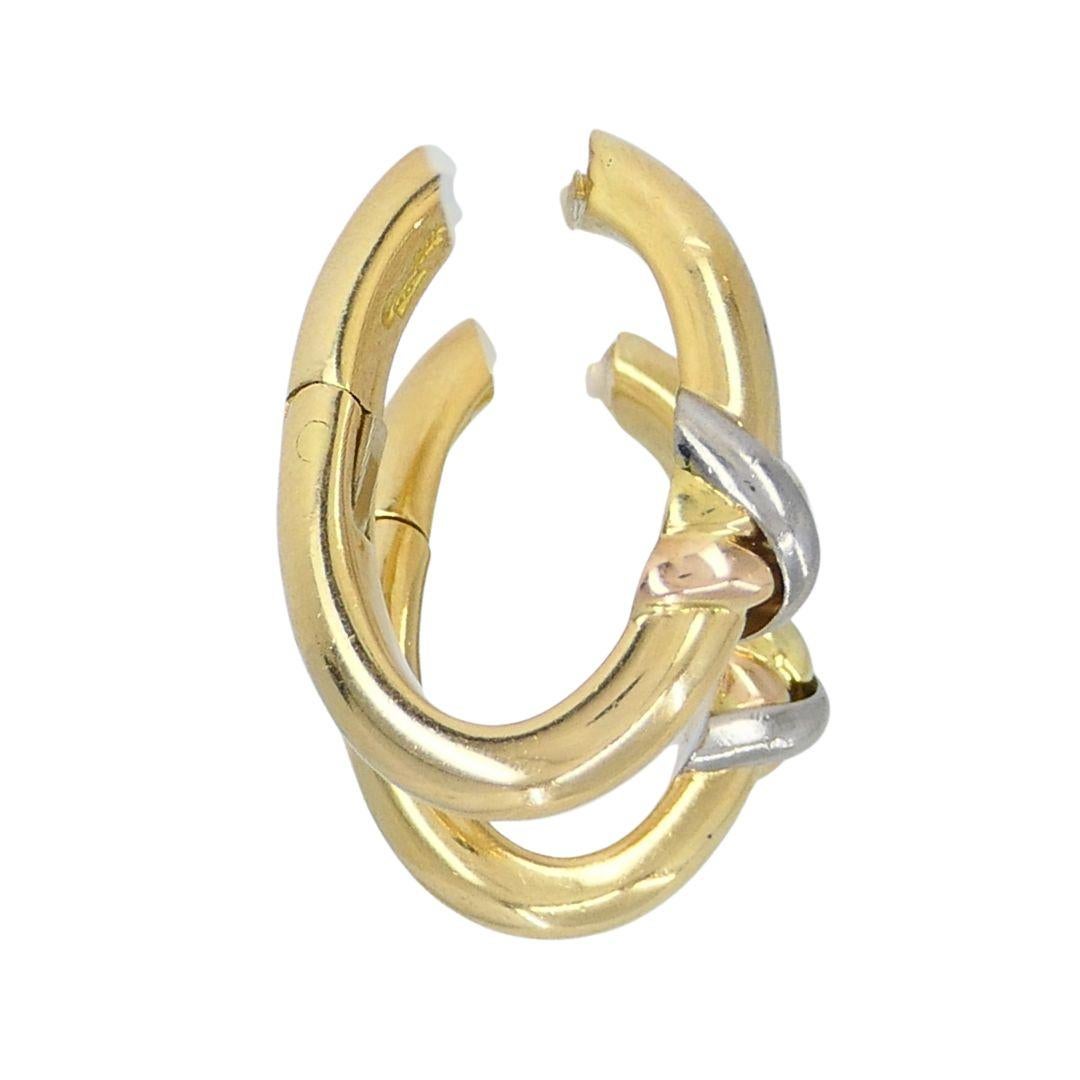 1995 Orecchini a cerchio a trinità in oro 18 carati di Cartier in vendita 2