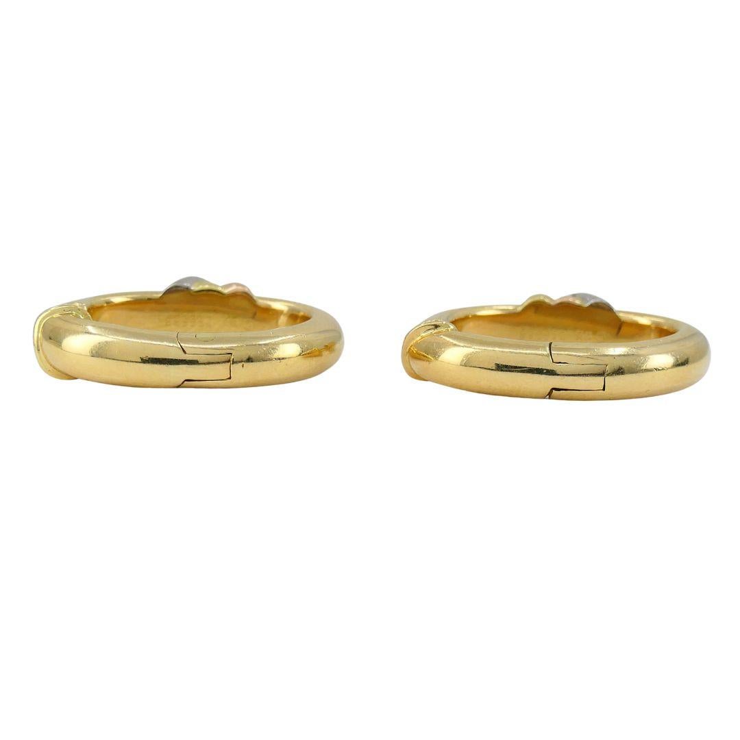 1995 Orecchini a cerchio a trinità in oro 18 carati di Cartier in vendita 4