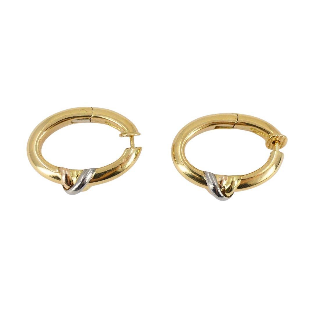 1995 Orecchini a cerchio a trinità in oro 18 carati di Cartier in vendita 5