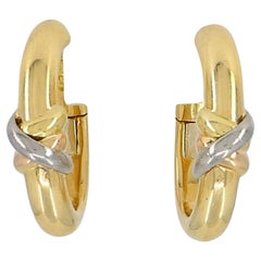 1995 Cartier 18k Gold Trinity Hoop Earrings