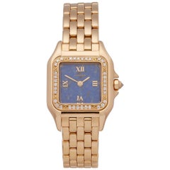 1995 Cartier Panthère Lapis Lazuli Yellow Gold 1280 Wristwatch