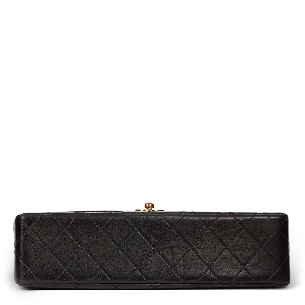 1995 Chanel Black Quilted Lambskin Vintage Medium Paris Limited Double Flap Bag 1