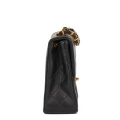 1995 Chanel Black Quilted Lambskin Vintage Mini Flap Bag