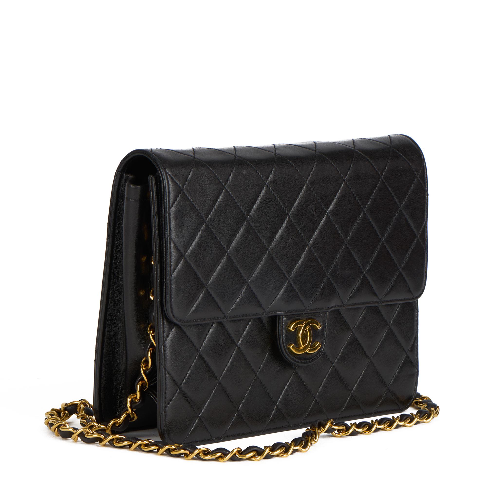 CHANEL
Black Quilted Lambskin Vintage Small Classic Single Flap Bag

Xupes Reference: HB4174
Serial Number: 3272619
Age (Circa): 1996
Accompanied By: Authenticity Card, Care Booklet
Authenticity Details: Authenticity Card, Serial Sticker (Made in