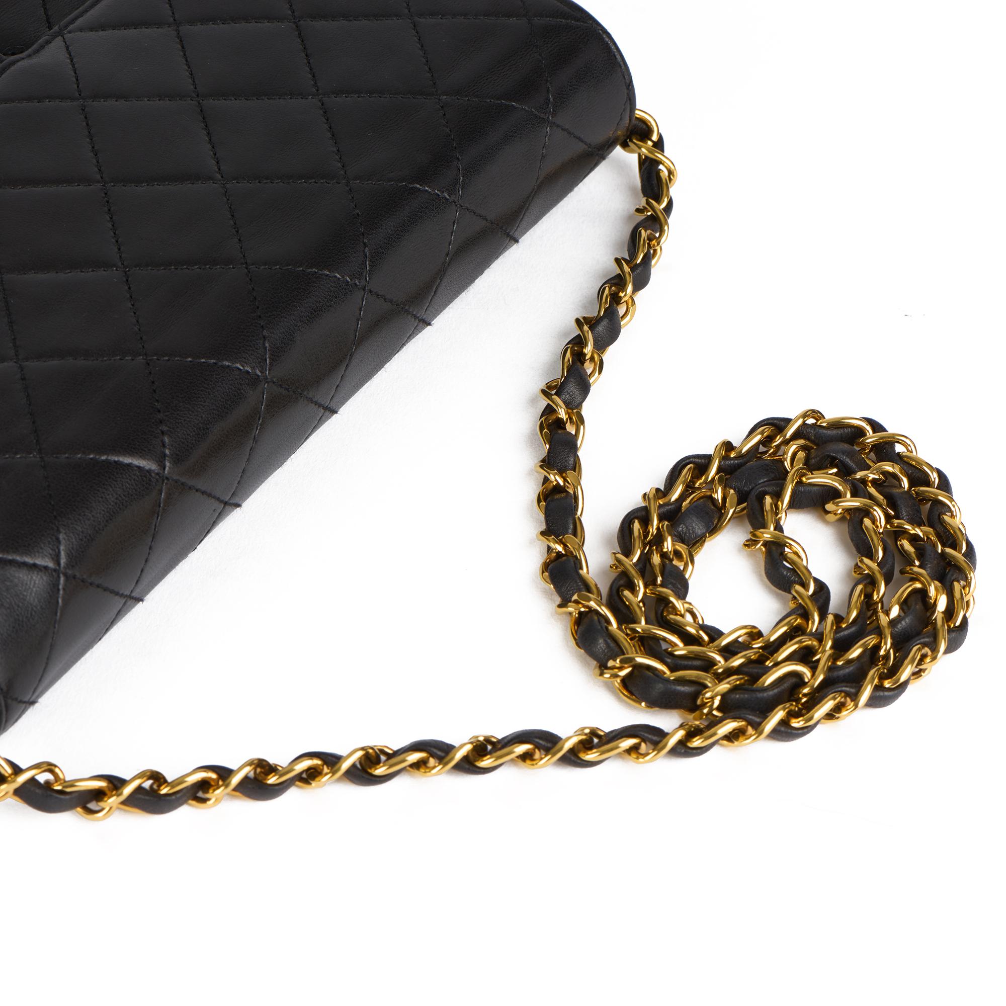 1995 Chanel Black Quilted Lambskin Vintage Small Classic Single Flap Bag 4