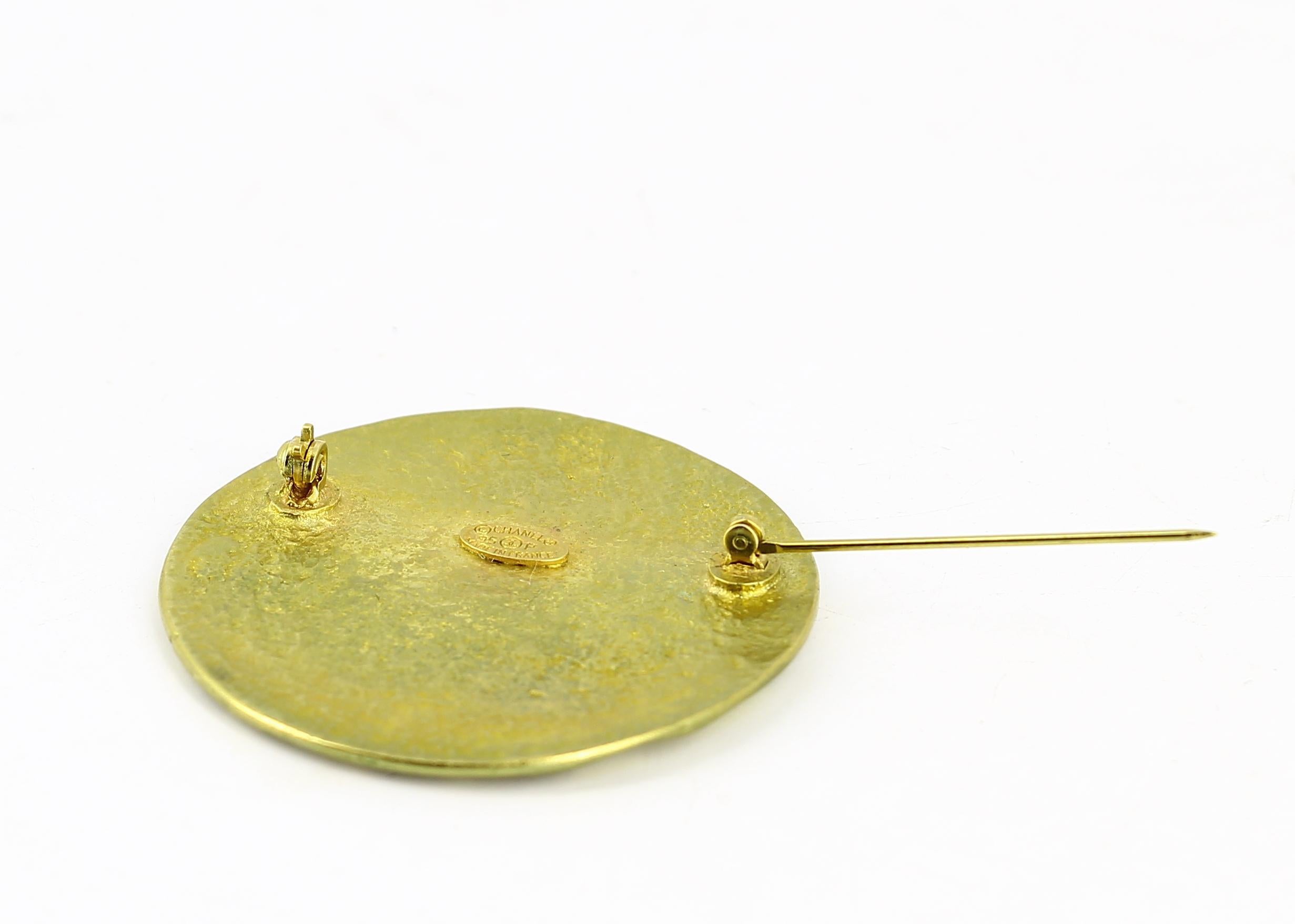 Chanel Rare Gold Crystal Studded Bird Charm Evening Pin Lapel
