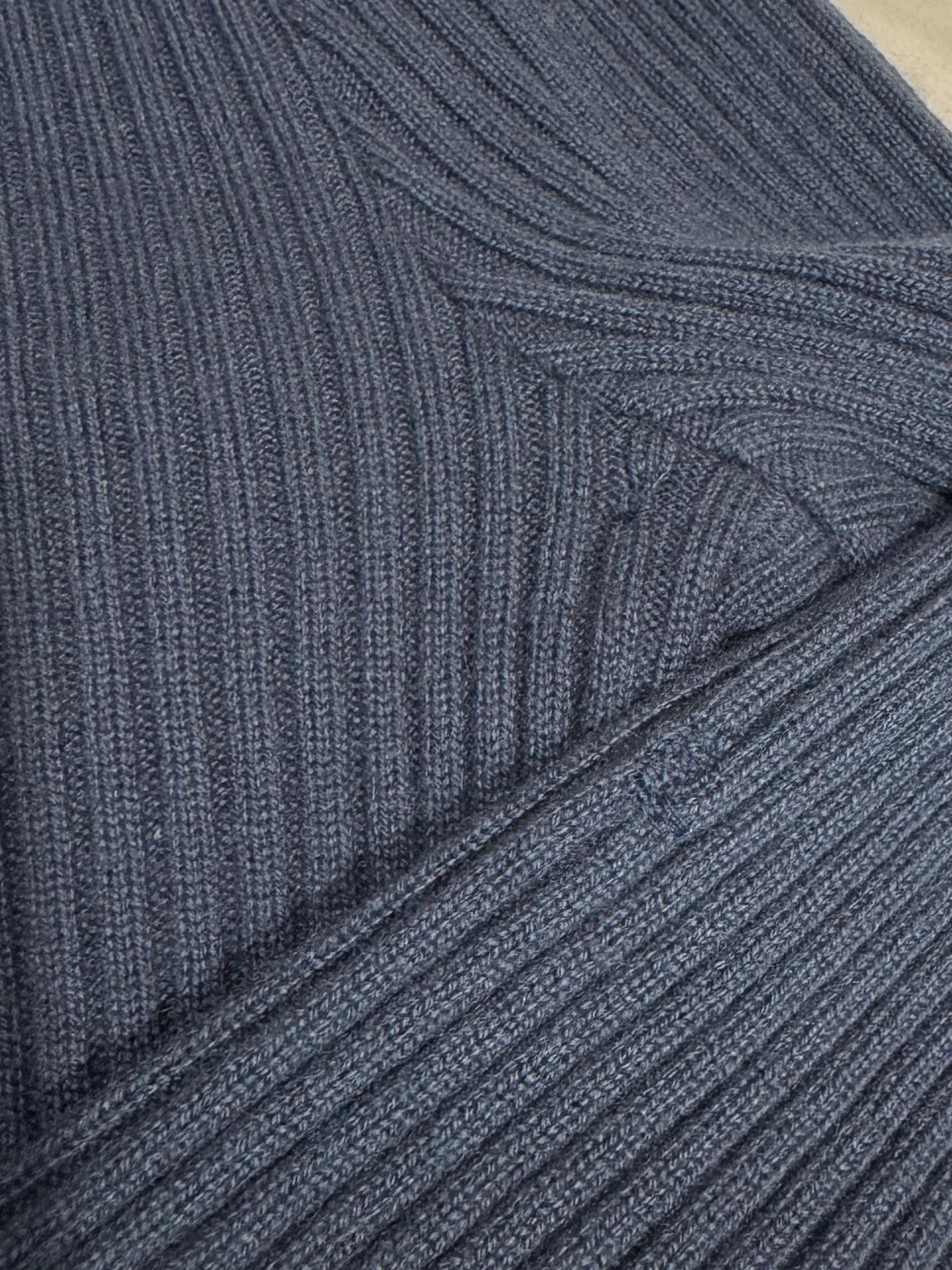 1995 CHANEL Marineblaues Tweed-Wollkleid FR38 Geändert im Angebot 5