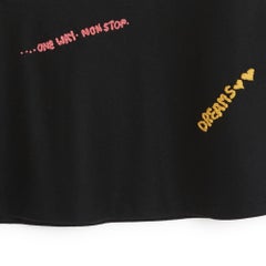 Christian Lacroix 1995 Jupe brodee FR40 Black Wool embroided Skirt UK12 US10