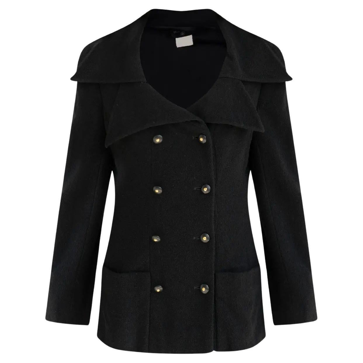 1995 COLLECTOR! CHANEL & Karl Lagerfeld 95A F/W Black wool bouclé jacket