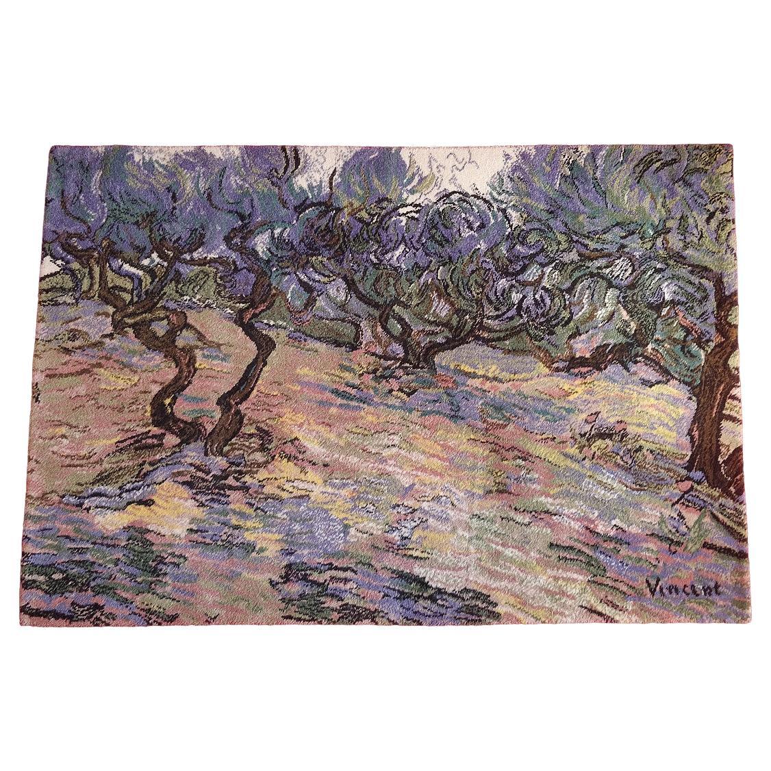 1995 Dänischer Ege Axminster Vincent Van Gogh „Olive Trees“ Wollteppich/Wandbehang  im Angebot 5