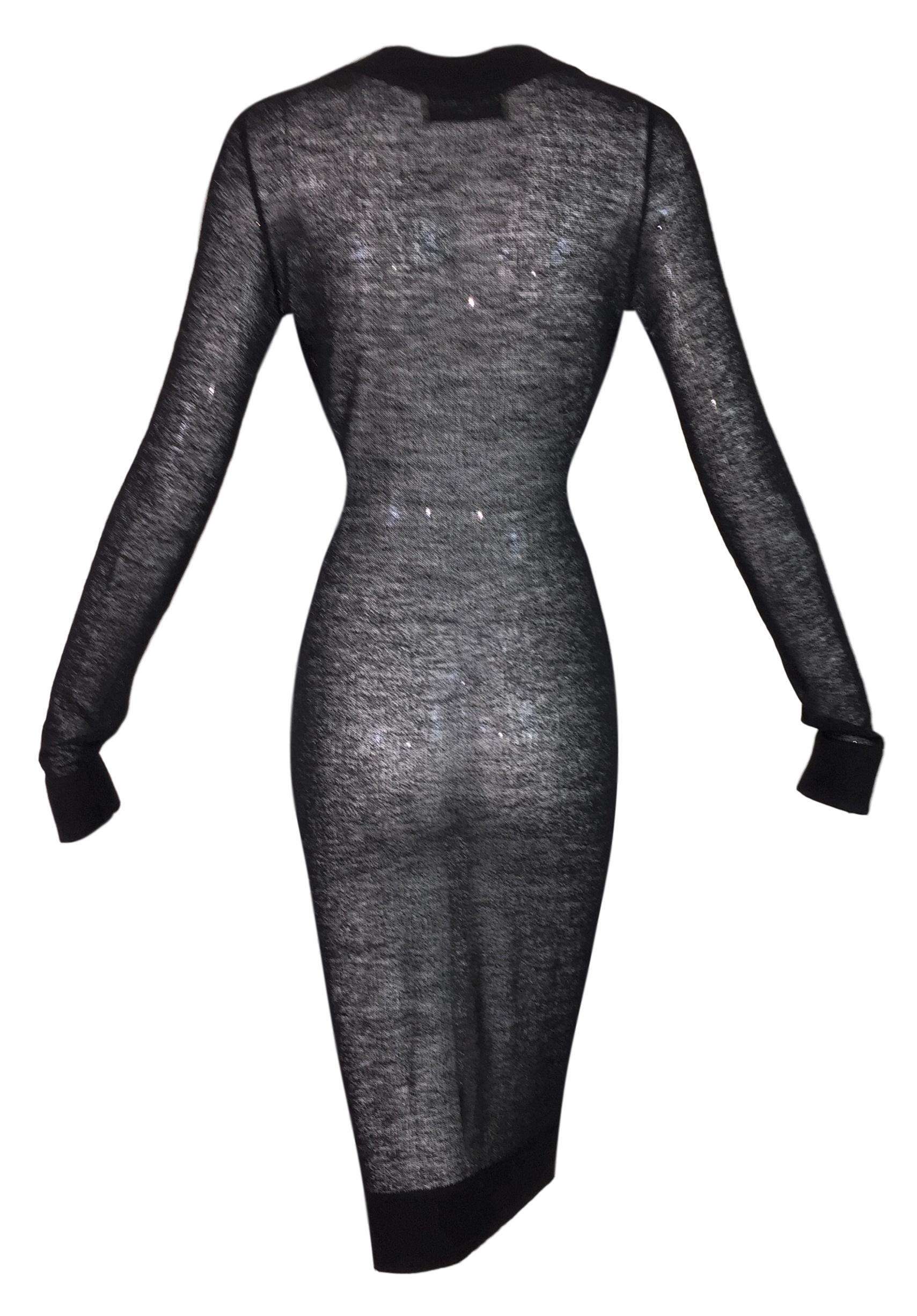 Robe D&G Dolce & Gabbana Vintage Automne 1995 - Logo Et Plumes - Taille M Noir