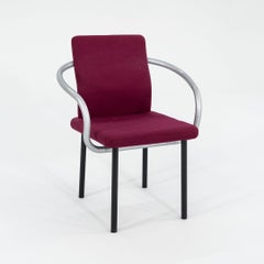 1995 Ettore Sottsass for Knoll Mandarin Dining Chair in Silver with Upholstery