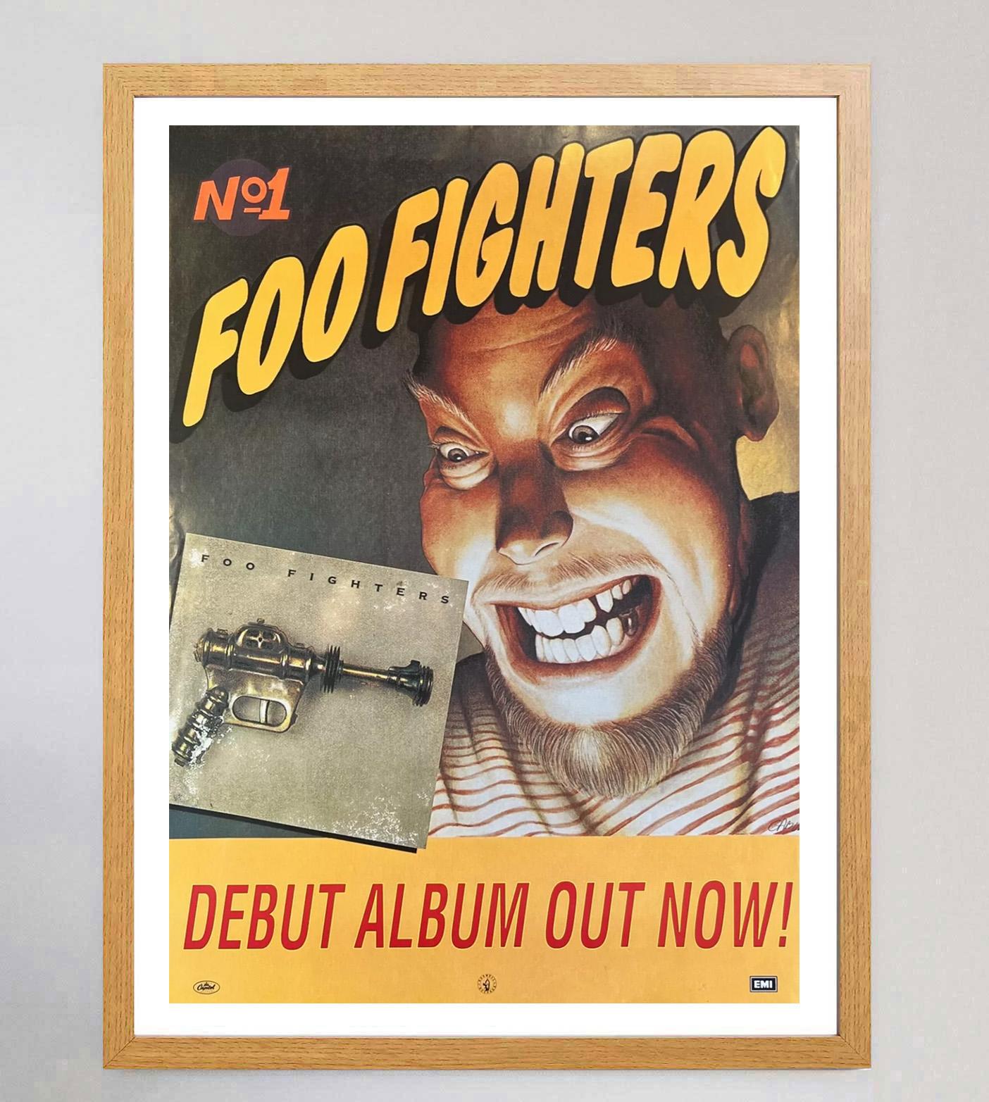 1995 Foo Fighters - Debütalbum Original Vintage Poster im Zustand „Gut“ im Angebot in Winchester, GB