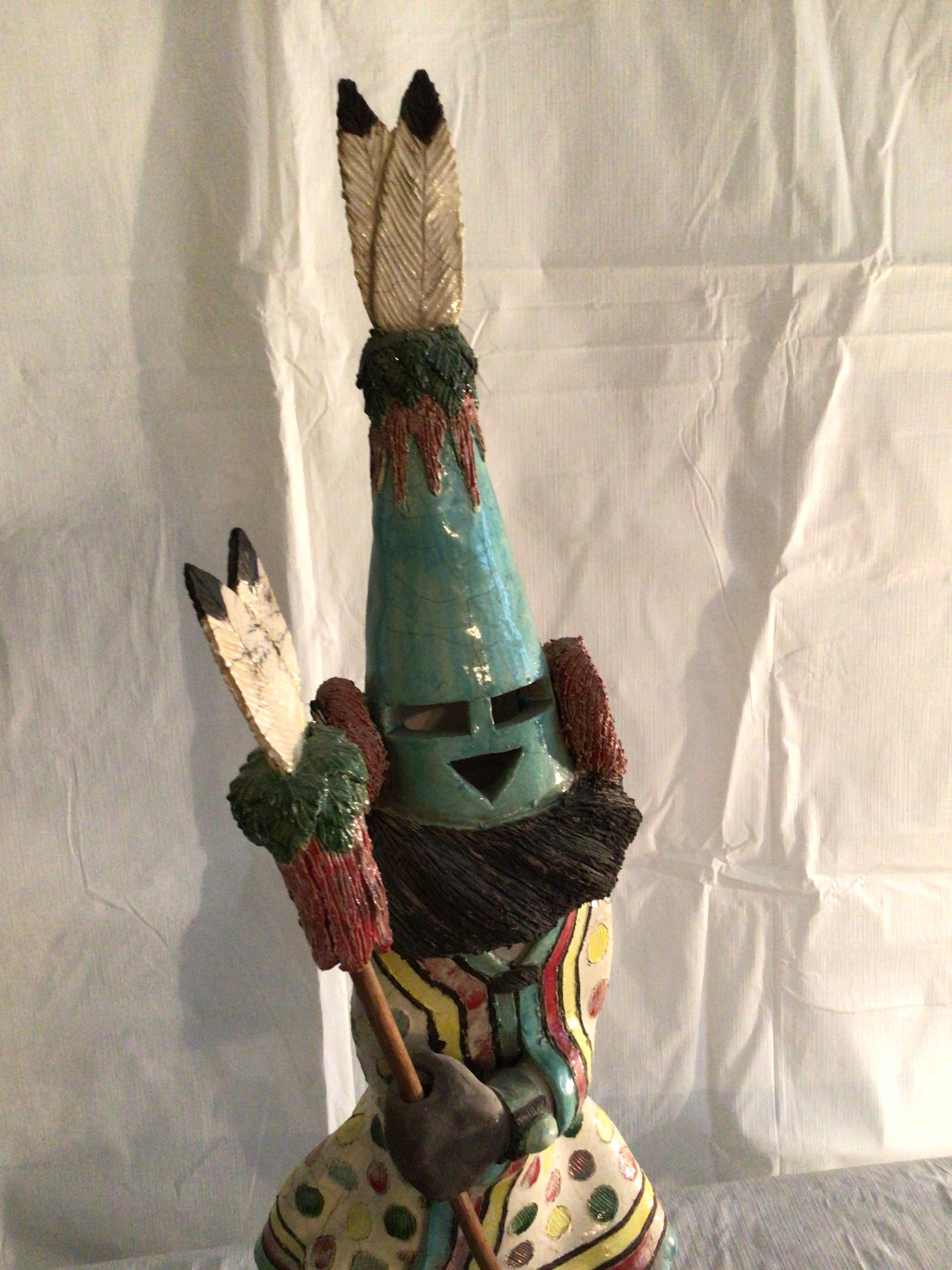 1995 Hopi Kachina Doll, Aholi In Good Condition For Sale In Tarrytown, NY